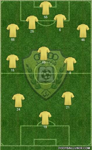 Al-Wasl 4-3-2-1 football formation
