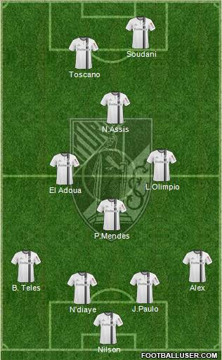 Vitória Sport Club 4-4-2 football formation