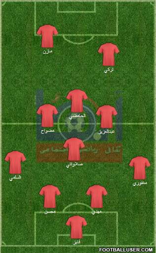Abha 4-3-1-2 football formation