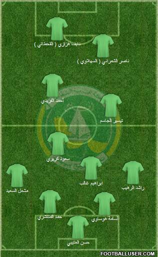 Al-Khaleej (KSA) 4-2-2-2 football formation