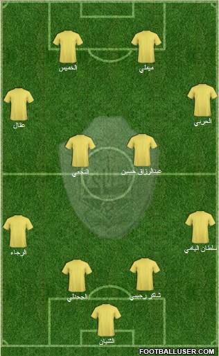 Al-Ta'ee 4-4-2 football formation