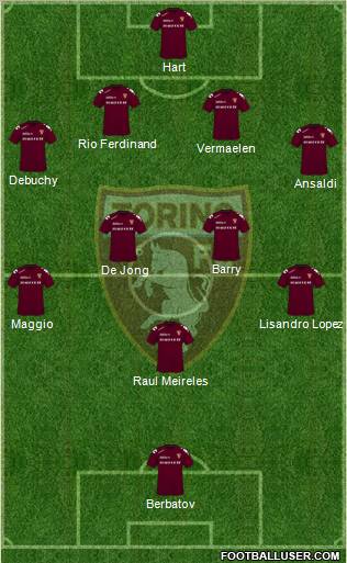 Torino 4-4-1-1 football formation