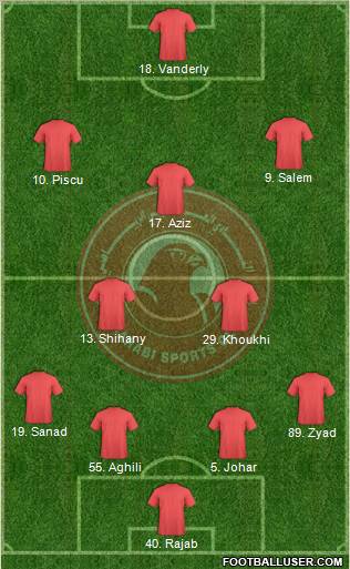 Al-Arabi Sports Club (QAT) 4-5-1 football formation