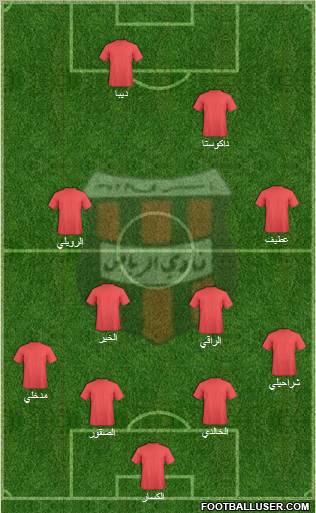 Al-Riyadh 4-4-2 football formation