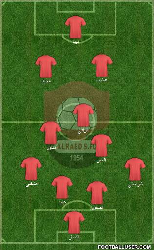 Al-Ra'eed 4-2-3-1 football formation