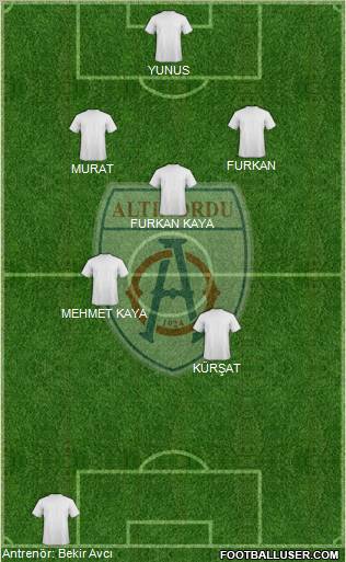 Altinordu 5-3-2 football formation