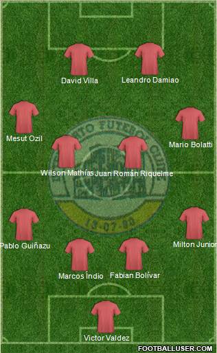 Interporto FC 4-4-2 football formation