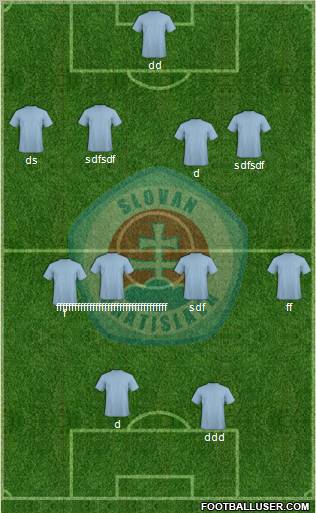SK Slovan Bratislava 4-4-2 football formation