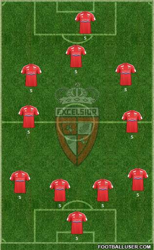 R Excelsior Mouscron football formation