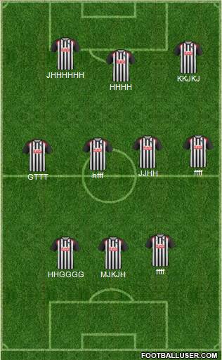 Dunfermline Athletic 4-1-2-3 football formation