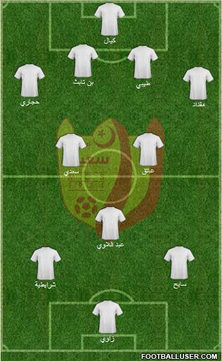 Mouloudia Club de Saïda 4-2-1-3 football formation