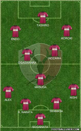 Kashima Antlers 4-3-2-1 football formation