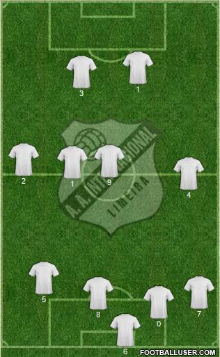 AA Internacional 4-4-2 football formation