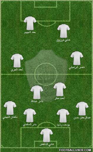 Al-Ta'ee 4-4-2 football formation