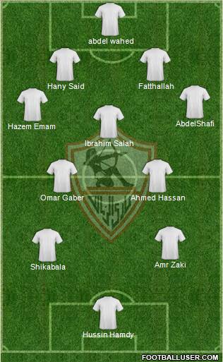 Zamalek Sporting Club 4-4-2 football formation