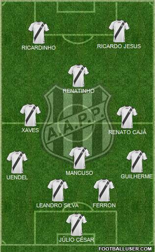 AA Ponte Preta 4-4-2 football formation