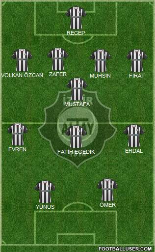 Altay 4-1-3-2 football formation