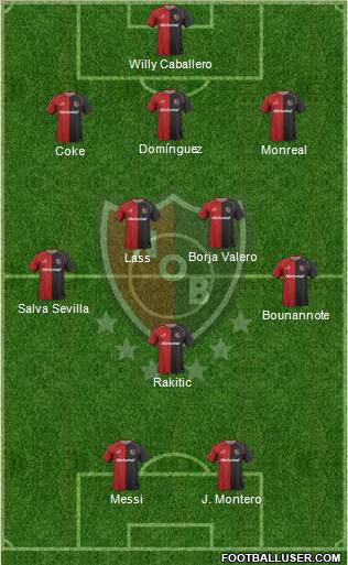 Newell's Old Boys 3-5-1-1 football formation