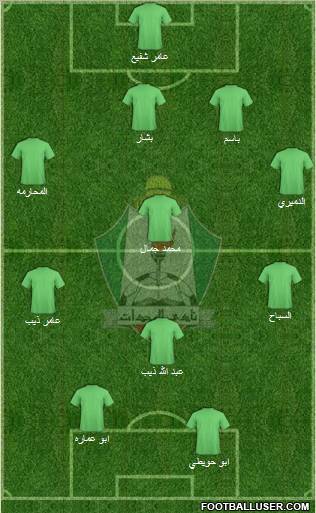 Al-Wehdat 4-1-2-3 football formation