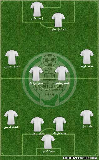 Al-Emirates 4-4-2 football formation
