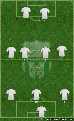 FK Pelister Bitola 4-4-2 football formation