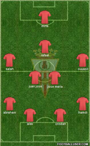 Algeciras C.F. 4-5-1 football formation