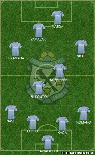 Jubilo Iwata 4-4-2 football formation