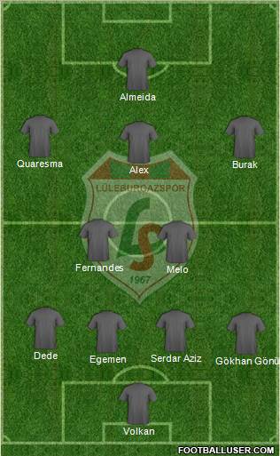 Lüleburgazspor 4-5-1 football formation