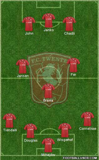 FC Twente 4-1-2-3 football formation