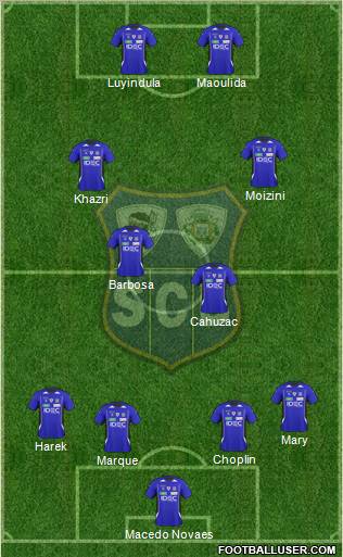 Sporting Club Bastia 4-2-2-2 football formation