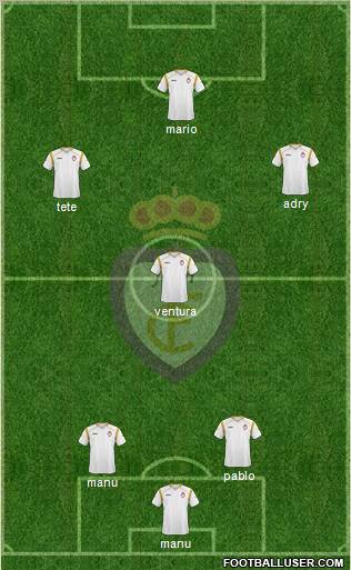 Real Jaén C.F. 4-5-1 football formation