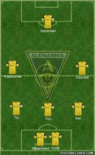 TSV Alemannia Aachen 4-4-1-1 football formation