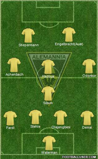 TSV Alemannia Aachen 4-1-3-2 football formation