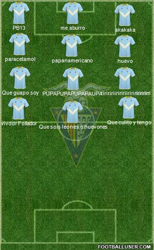 C.F. Badalona 4-2-2-2 football formation