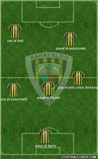 Barakaldo C.F. 4-2-2-2 football formation