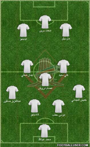 Al-Sharjah 4-3-3 football formation