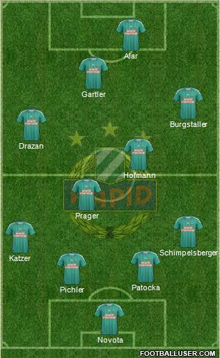 SK Rapid Wien 4-1-3-2 football formation