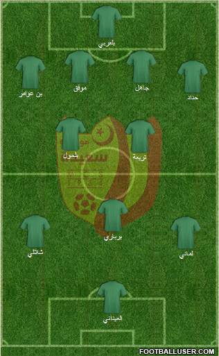 Mouloudia Club de Saïda 4-2-3-1 football formation