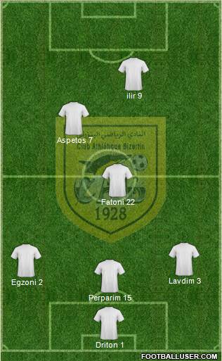 Club Athlétique Bizertin 4-3-2-1 football formation