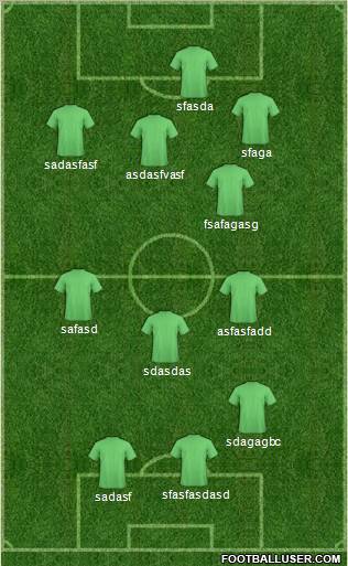 KF Ulpiana 3-4-3 football formation