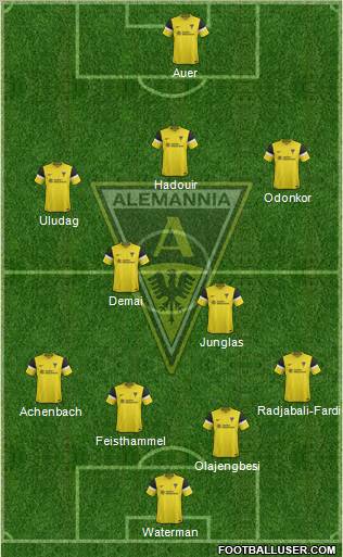 TSV Alemannia Aachen 4-2-3-1 football formation