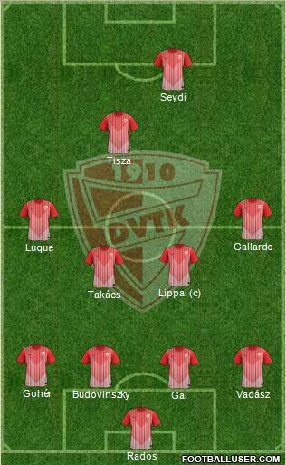 Diósgyõri VTK 4-4-1-1 football formation