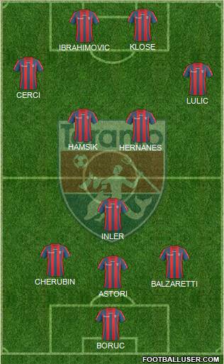 Taranto 3-5-2 football formation
