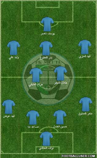 FK Silute 4-2-3-1 football formation