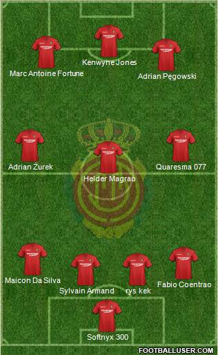 R.C.D. Mallorca S.A.D. 4-3-3 football formation