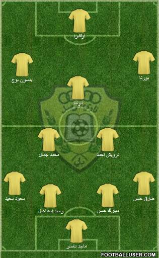 Al-Wasl 4-5-1 football formation