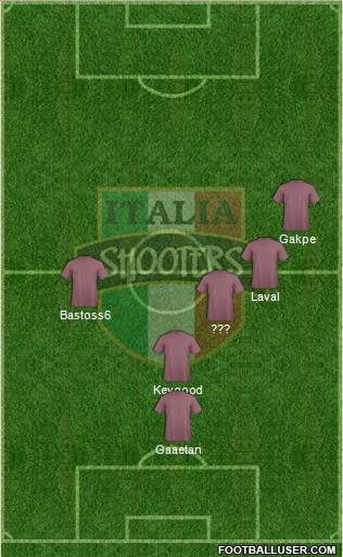 Vaughan Italia Shooters SC 4-1-2-3 football formation