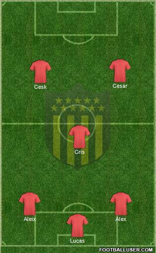 Club Atlético Peñarol 5-4-1 football formation