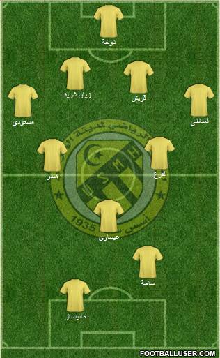 Union Sportive Madinet El-Harrach 4-2-2-2 football formation