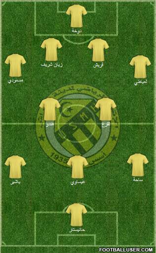 Union Sportive Madinet El-Harrach 4-2-3-1 football formation